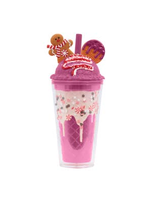 Christmas Gingerbread Pink Sorbet Sipper
