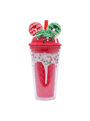 Christmas Donut Red Sorbet Sipper