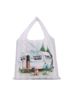 Caravan Blue Foldable Shopping Bag