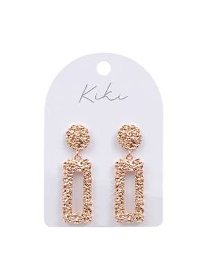KiKi Luxe Gold Rectangle Earrings