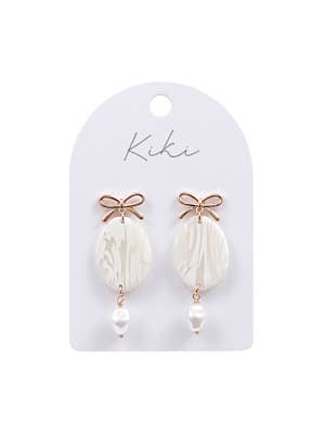 KiKi Pearl Bow Earrings