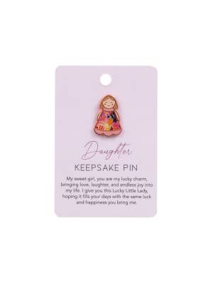 Lucky Little Ladies Daughter Keepsake Pin