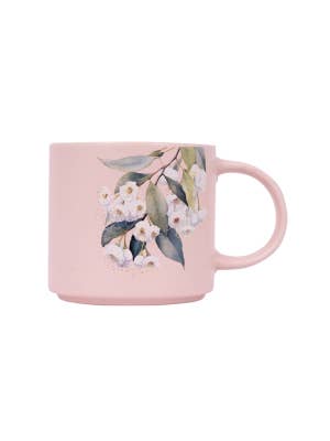 Native Blooms White Floral Mug
