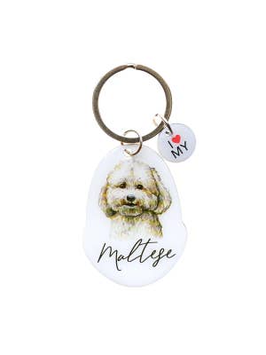 Pet Keyring Maltese