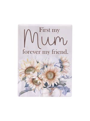 Saddle & Bloom Mum Ceramic Magnet