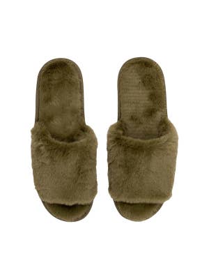 SnuggUps Women's Open Toe Olive