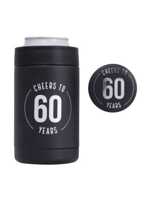 Celebration 60th Insulated Drink Cooler & Badge Set