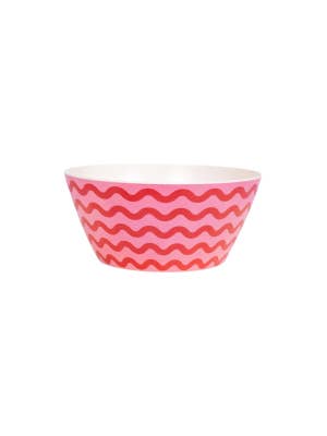Summer Waves Bamboo Melamine Salad Bowl