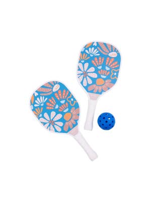 Summer Blue Floral Pickle Ball Set