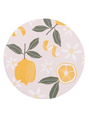Tuscan Sun All-Over Lemons Ceramic Coaster