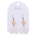 KiKi White Rainbow Earrings