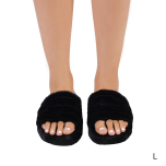 SnuggUps Women's Open Toe Black Large