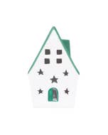 Christmas Green Light Up Ceramic House