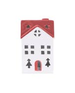 Christmas Red Light Up Ceramic House
