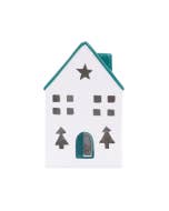 Christmas Blue Light Up Ceramic House