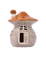 Whimsical Garden Ceramic Meadow Mushroom Light Up House