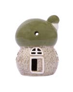 Whimsical Garden Ceramic Moondrop Mushroom Light Up House