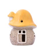 Whimsical Garden Ceramic Misty Mushroom Light Up House
