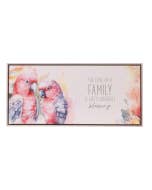 Native Blooms Galah Framed Canvas 94x44