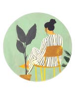 Billie Green Chair Ceramic Coaster