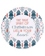 Christmas Heart Ceramic Coaster