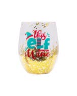 Christmas Elf Stemless Glass
