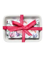 Heathcote & Ivory Sweet Pea & Honeysuckle Scented Soap In Dish