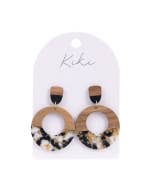 KiKi Black & White Hoop Earrings
