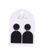 KiKi Black Geo Earrings