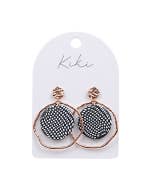 KiKi Monochrome Clay Hoops Earrings