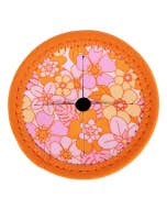 Picnic Retro Floral Wine Glass Coaster