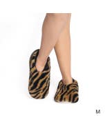 SnuggUps Women's Tiger Print Caramel M