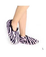 SnuggUps Women's Zebra Print Pink L